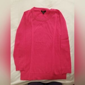 J Crew merino wool crew neck sweater.  Raspberry. Size medium.